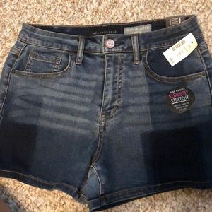 Denim Aeropostale high waisted midi shorts